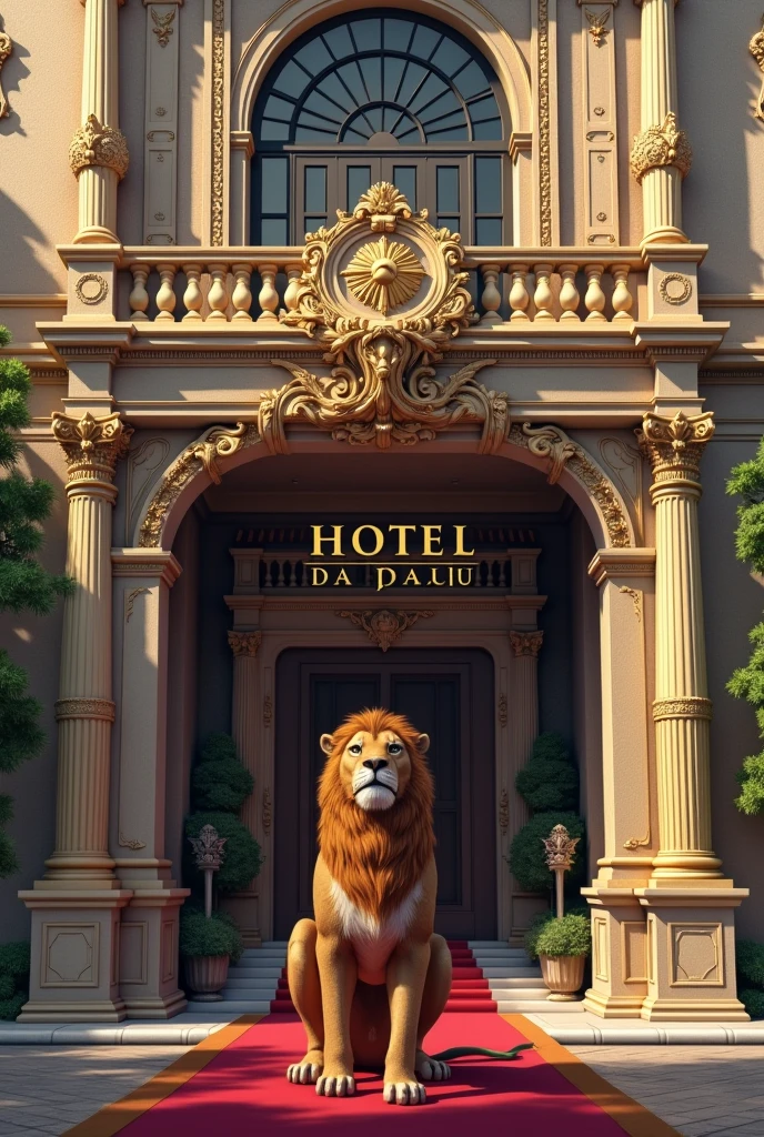 Image with the words Hotel da Paju with Lion