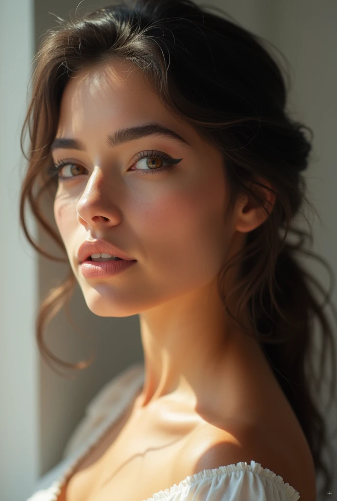 (photorealism:1.2), Femme d'origine latine qui a environ 25ans. Elle est très mignonne, pas trop tipé mais attirante tout de même. Il faut quon puisse distinguer son visage correctement donc si possible une image de profil.