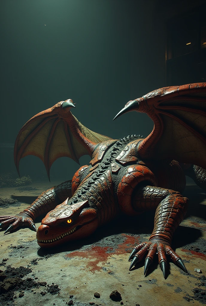 feral dragon huge anal hyper, gaping anus, excessive anal juice, anal leaking, penis, balls, best quality, realistic, cute, rear view, lying on side