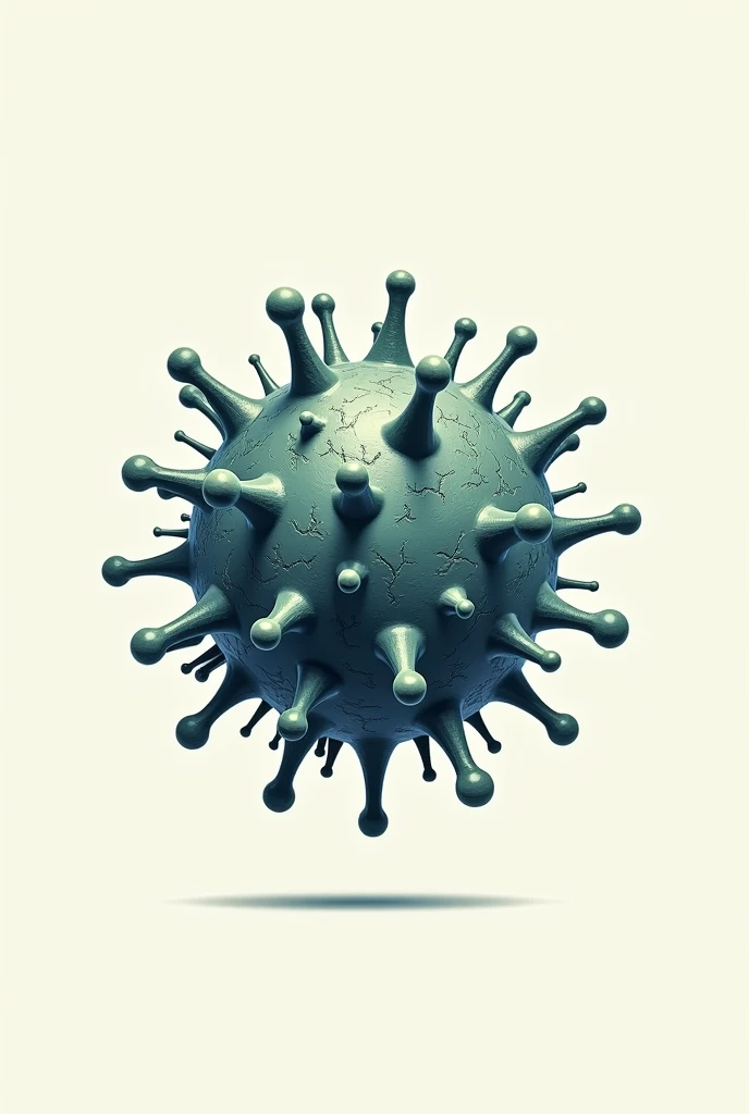 a 2d style hq image of a virus alone in the image
