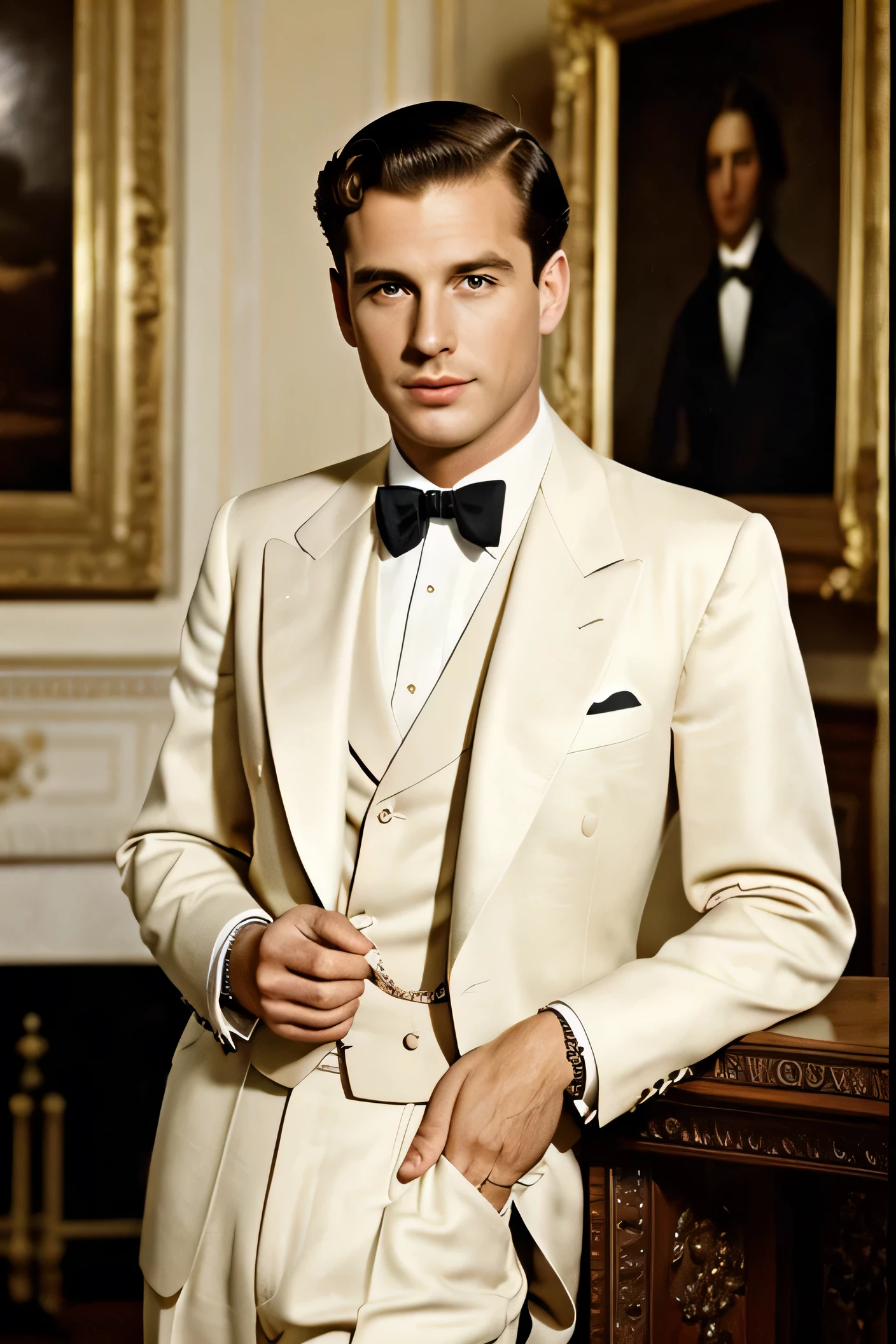 ((best quality)), ((masterpiece)), (detailed), rich CEO male, british, billionaire, 1950's
