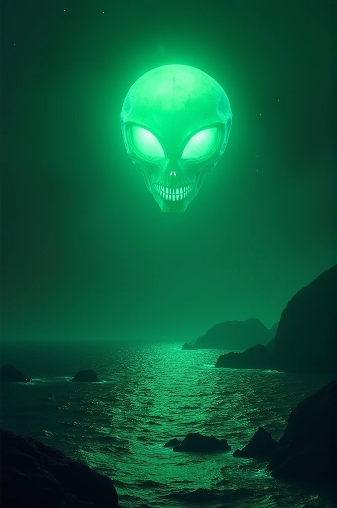 male aliens head with hair and scales mucous with wrinkles gray brown green blue eyes bulging look of terror pointed nose of aliens thin muscular body tall aliens mucous with a beautiful humanoid blonde head blue eyes slender sitting the 2 drinking a bottled beer in the background the sea and sand