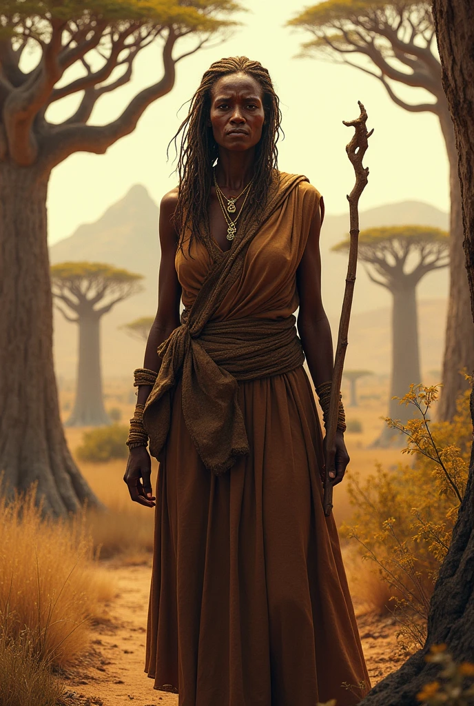 An old African woman guardian 