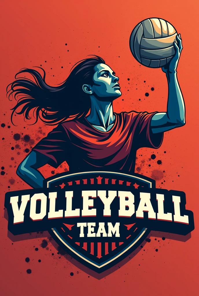 logo for volleyball team t-shirt without people do it well