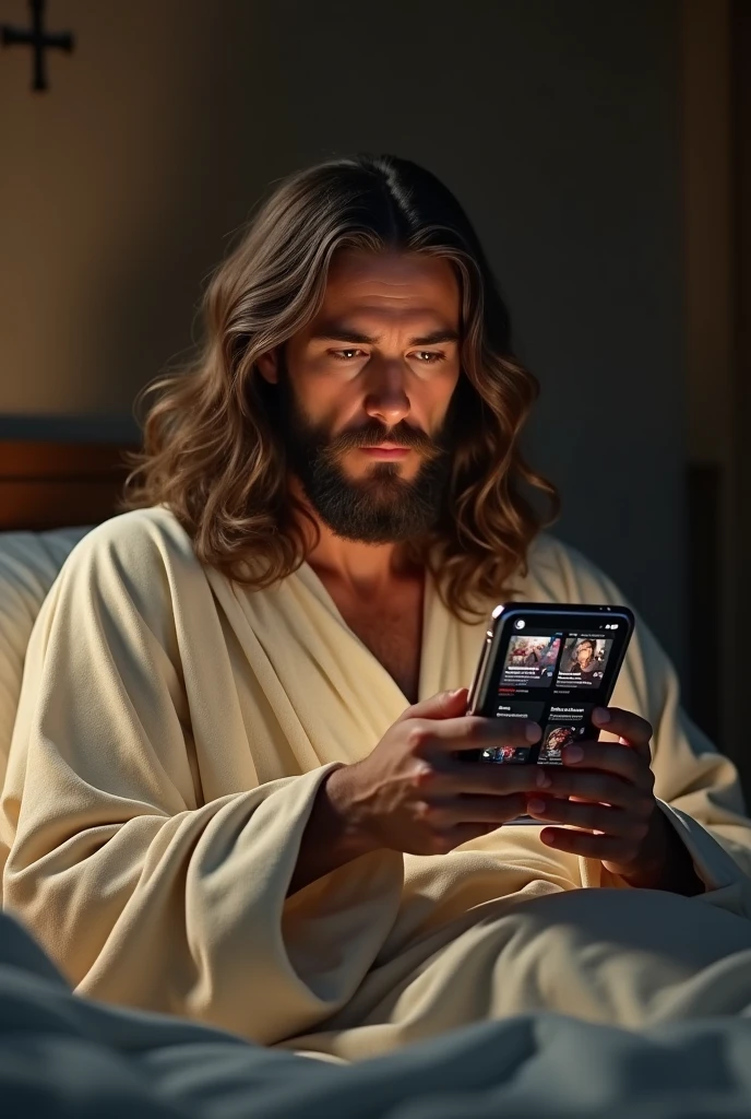 Jesus of Nazareth woke up to see his new iPhone, and sees an app called Tik Tok