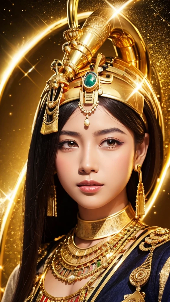 Tutankhamun　gold　Gorgeous background　Sparkling



