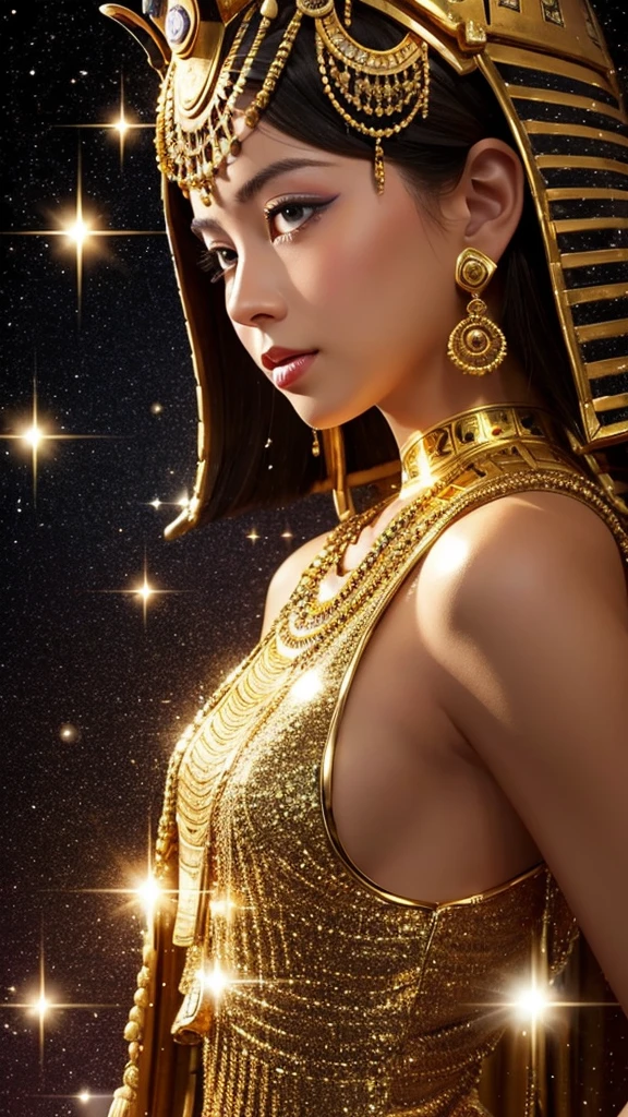 Tutankhamun　gold　Gorgeous background　Sparkling


