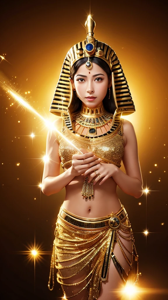 Tutankhamun　gold　Gorgeous background　Sparkling



