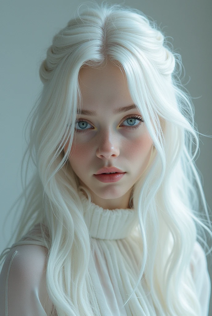 A white-haired Russian girl