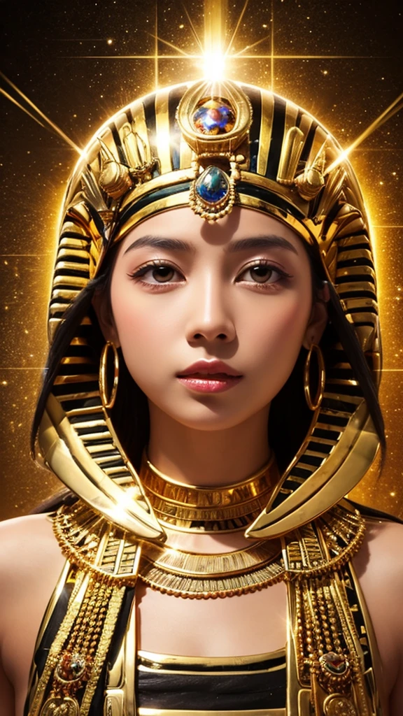 Tutankhamun　gold　Gorgeous background　Sparkling
