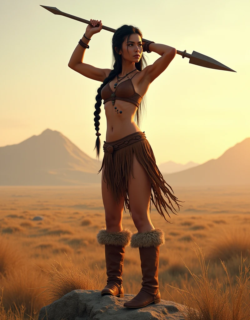 girl, teen,ancient eskimo warrior, weapons in hands, accesories, small breasts,naked,battle facepaint, vibrant appearance, creative behavior, imaginative, sensual, spontaneous, highest quality, skin texture, intricate details, (cinematic lighting), RAW photo, 8k