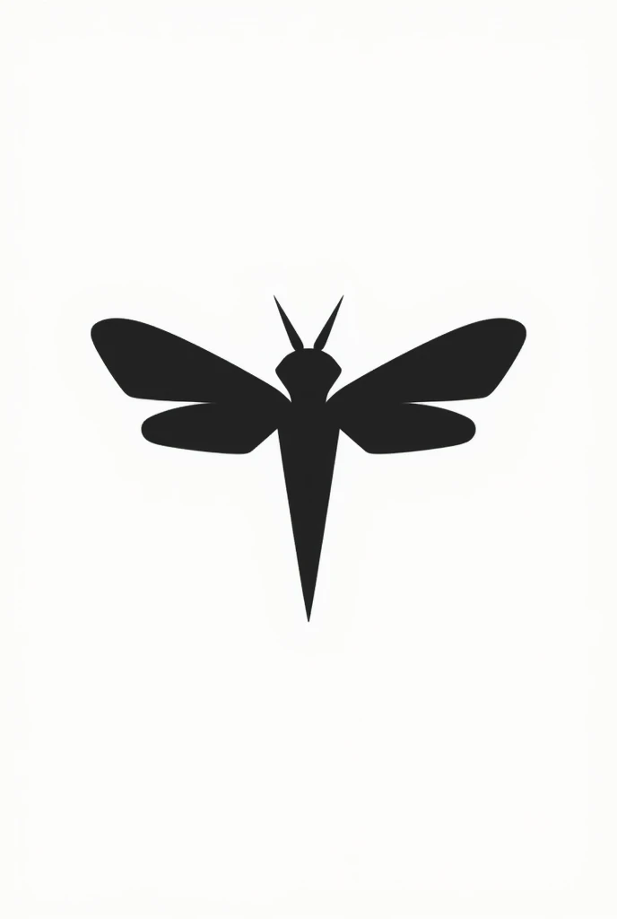 logo "aggressive" and minimalist of a firefly with a white background.