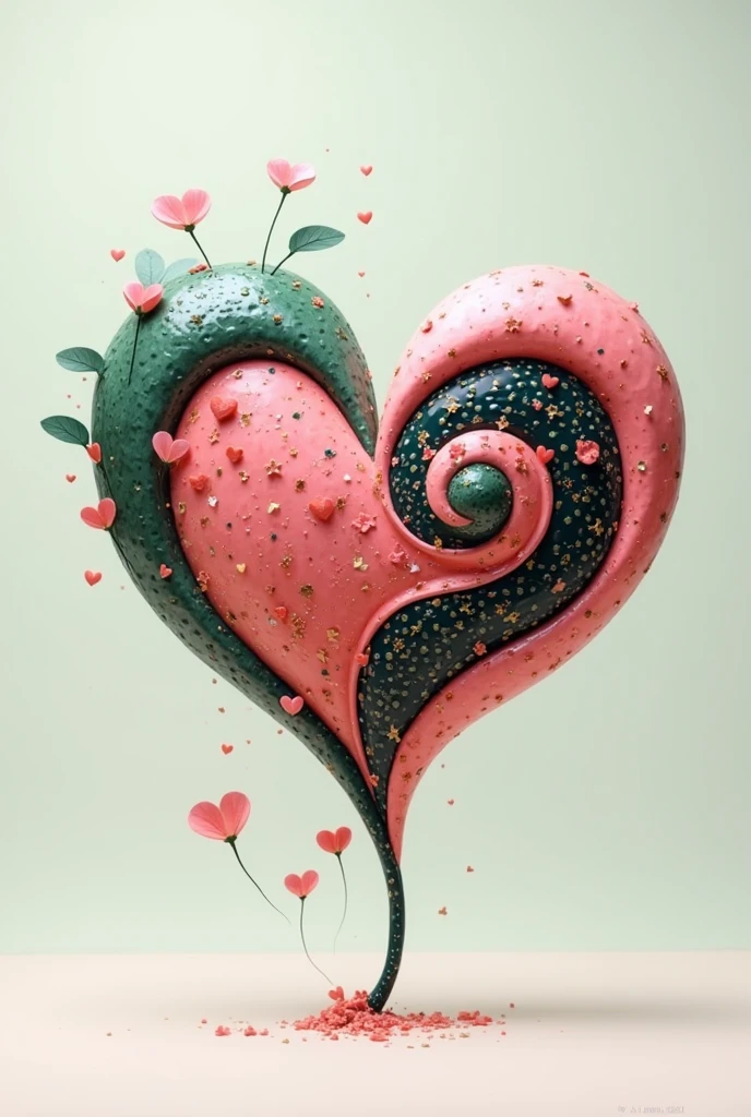 Amal heart pink green black