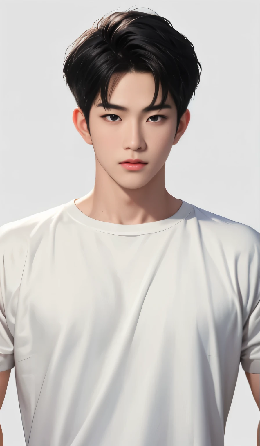 High quality, masterpiece, highly detailed, 8k, perfect face, perfect body, realistic, photogenic, man, Asian, young, black hair, comma hair cut style, handsome, detailed eyes, beautiful detailed nose, realistic body, realistic light, comfortable expressions, cute guy, sweat guy, cool guy