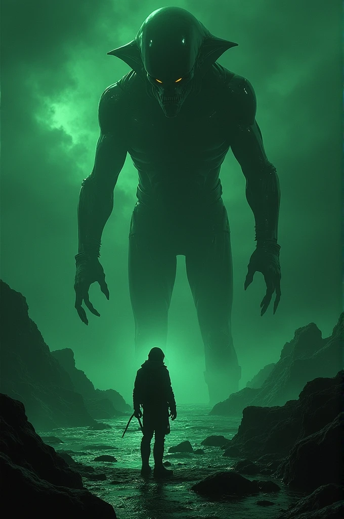((best quality)), ((masterpiece)), (detailed)
As dawn breaks, the base vanishes, leaving the terrified sailor adrift, with a mystery that remains unsolved. (alien base) (night green)