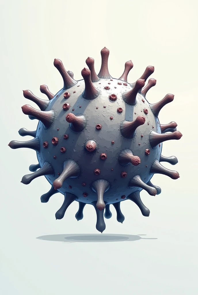 a 2d style hq image of a virus alone in the image

