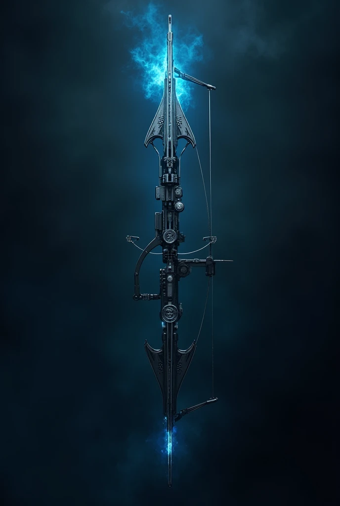 A dart bow with a navy blue light