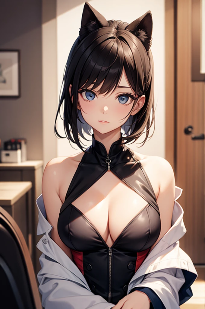 looking at breasts