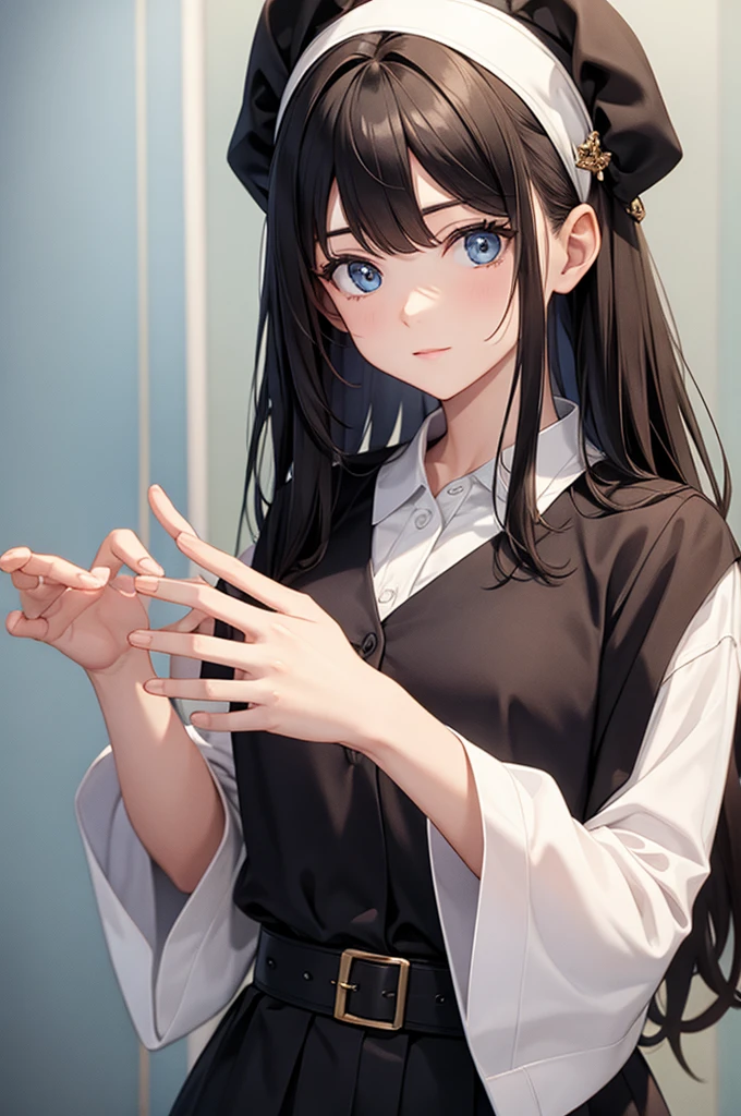 looking at hand