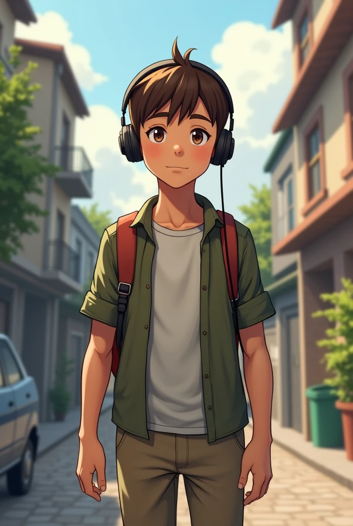 Boy 1'75 tall, with short brown hair, listens to chalga and wears normal clothes
