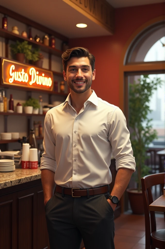 He manages the health of a restaurant with the name Gusto Divino and the name of the founder Victor Hernandez