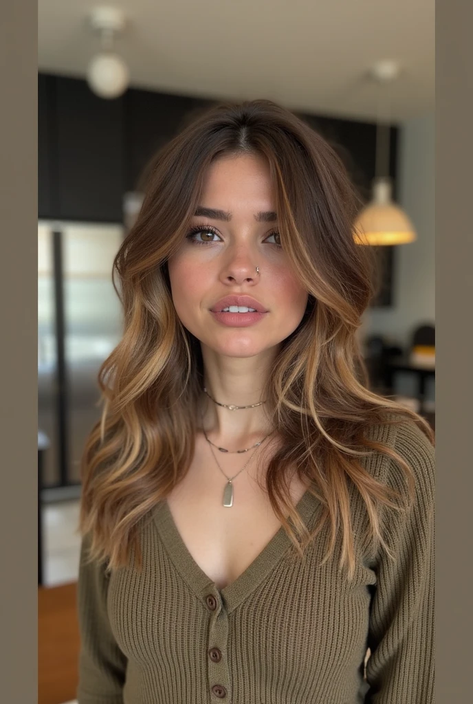 beautiful girl, thick lips, large eyes, long eyelashes