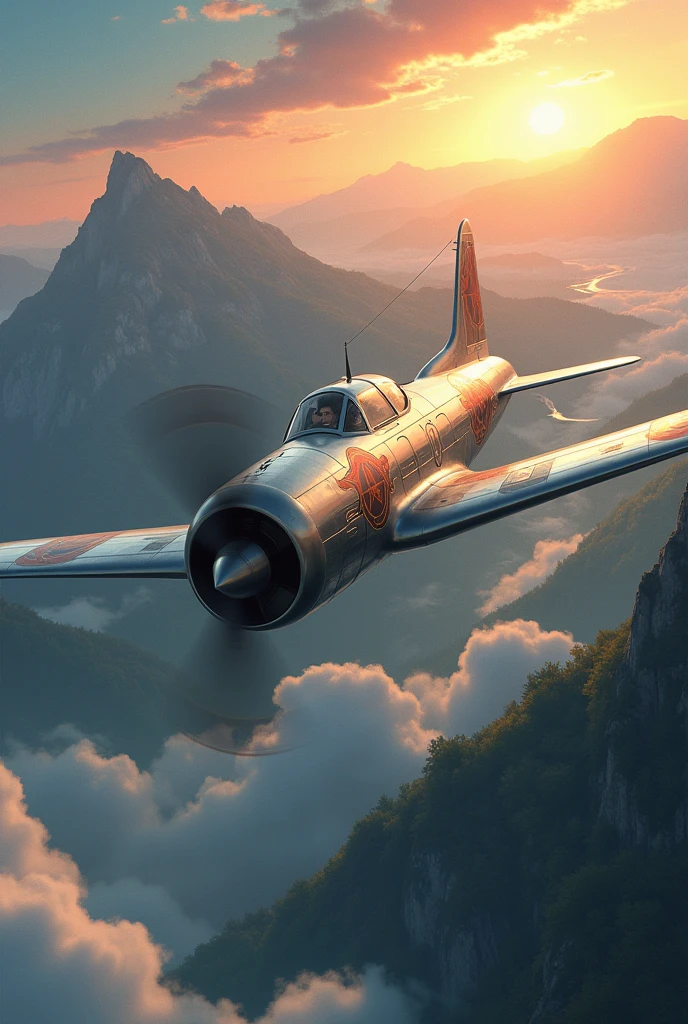 Flying plane from the anime The Castle of Cagliostro