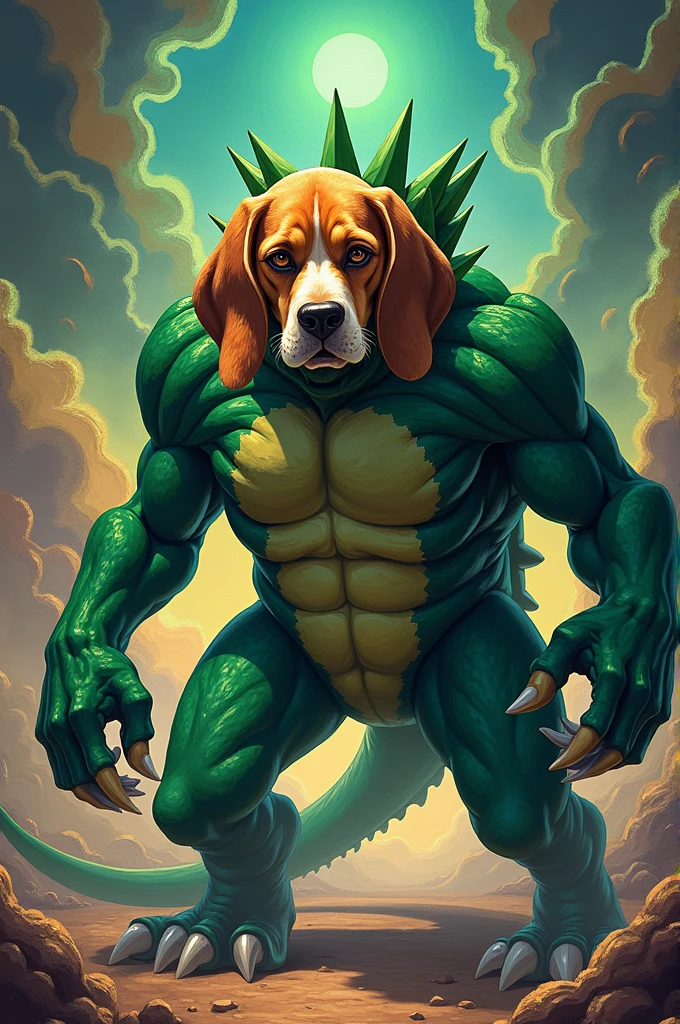 Hierophant green com cara de beagle