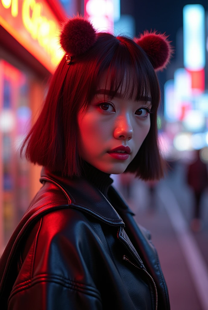 Japanese fashionista from Harajuku, 24mm, textures 4k, soft cinematic light, Adobe Lightroom, photo laboratory, HDR, intrikate, highy detailed, sharp focus, soft shades, insane details, intrikate details, hyperdetailed, low-contrast, soft cinematic neon light, Exposure Mixing