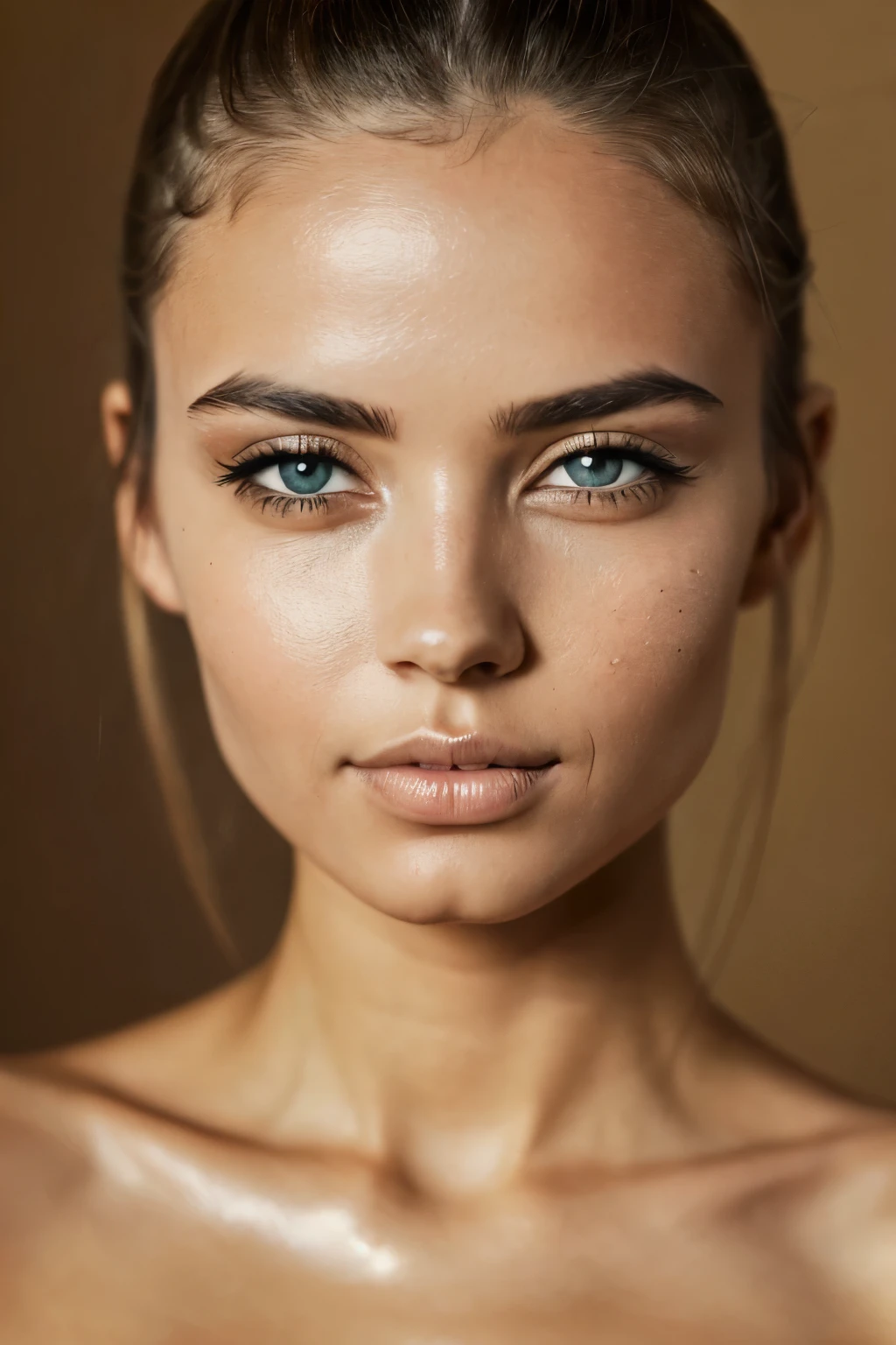 a woman with a bun in her hair,a woman with a bun in her hair,beautiful detailed eyes,beautiful detailed lips,extremely detailed eyes and face,longeyelashes,elegant,graceful,serene expression,high quality,8k,photorealistic,cinematic lighting,warm color tones,glowing skin,soft focus,intricate details,fashion illustration