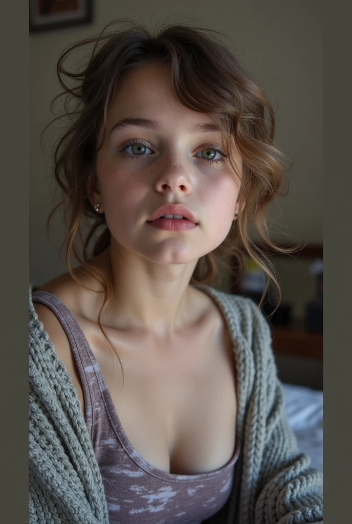 beautiful girl, thick lips, large eyes, long eyelashes