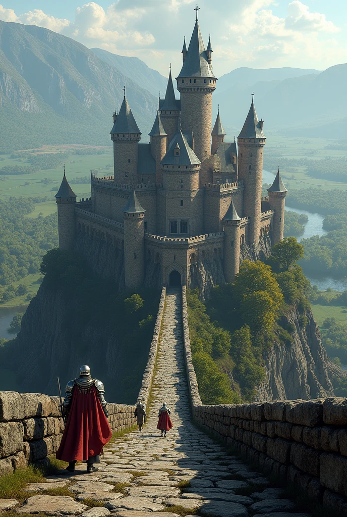 castle and soldiers