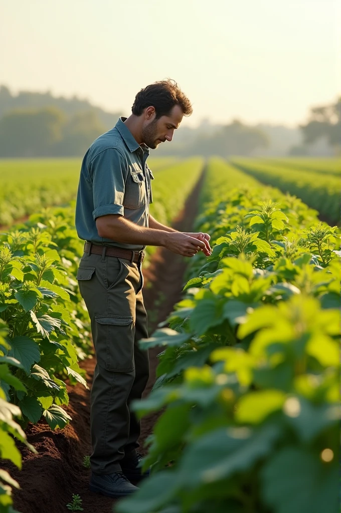 An Agronomist in the Field