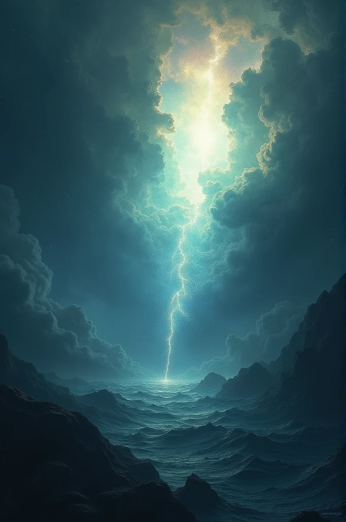 Genesis 1:1-3 RVR1960
[1] In the beginning God created the heavens and the earth. [2] and the earth was without form and void, and darkness was upon the face of the deep, and the spirit of God moved over the face of the waters. [3] And God said: Let there be light; and there was light. 

