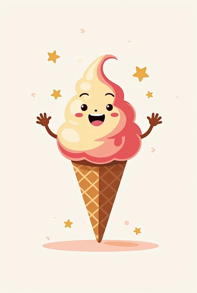 Create a professional ice cream shop logo using color psychology