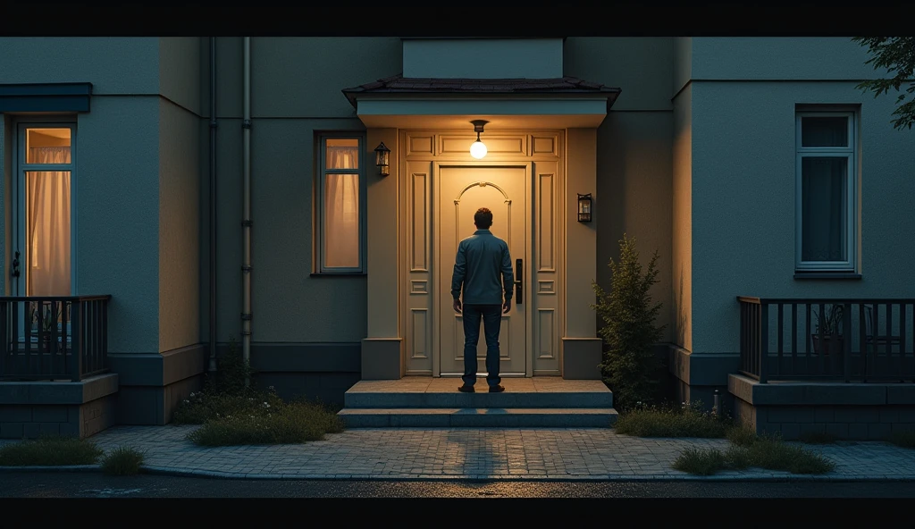 house approach, entrance to the apartment Pavel was already waiting for me on the threshold, visibly agitated