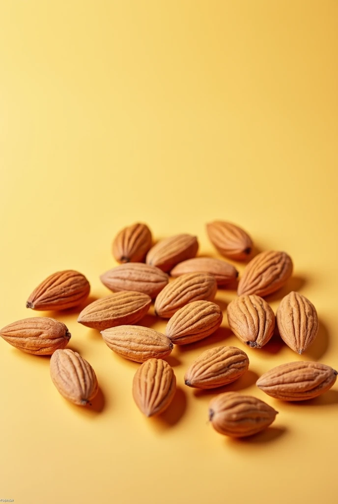 simple color background with almonds for advertising with good resolution