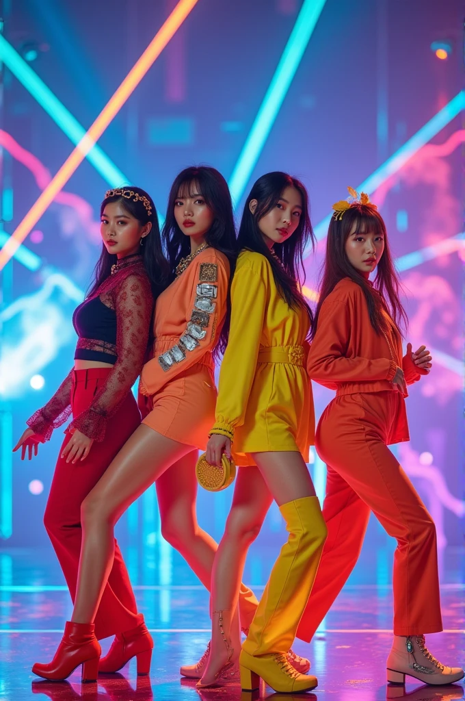 Kpop girl group with 4 members