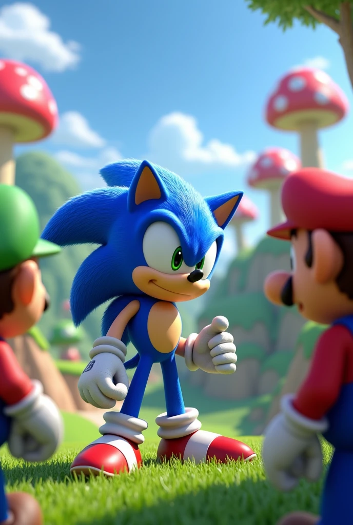 Sonic talking from mario