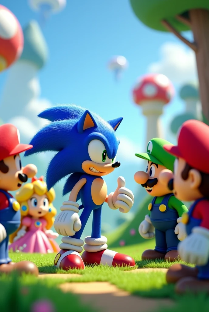 Sonic talking from mario