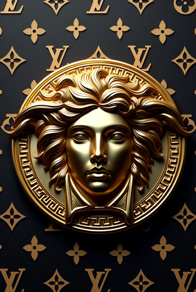Versace Medusa Logo with louis Vuitton Monogram 