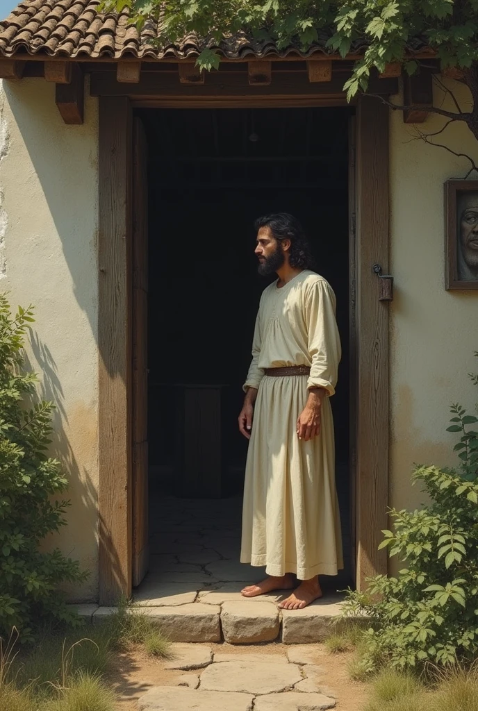 out of nowhere, Jesus gets a knock at the door of his house