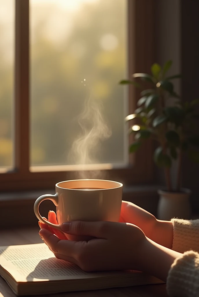 Cup of coffee in the morning
