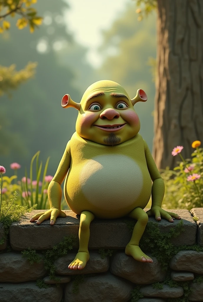 Humpty Dumpty de sherk con low taper. y barba chiva