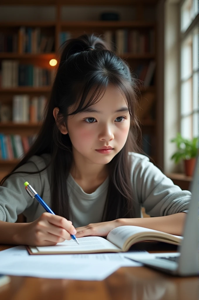 Photo of studying girl