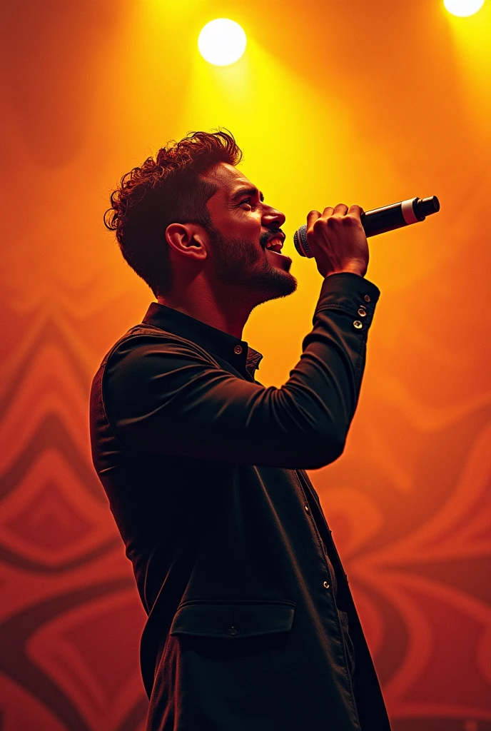 Noturbo banner of Latin male singer singing