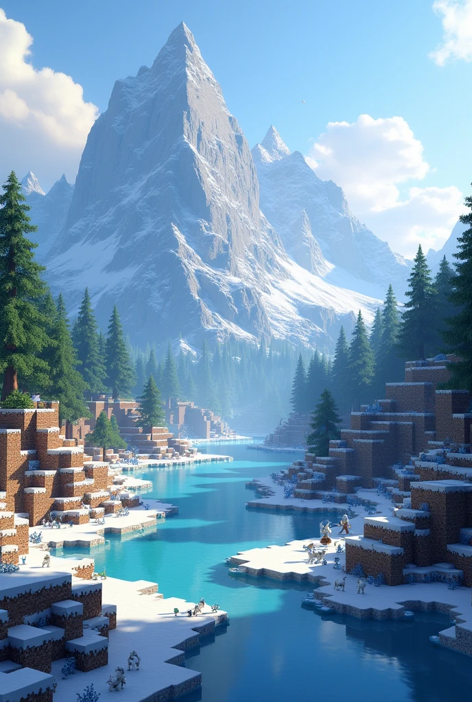 Make me a minecraft themed cover about a Northern Side and have it written Northern Side