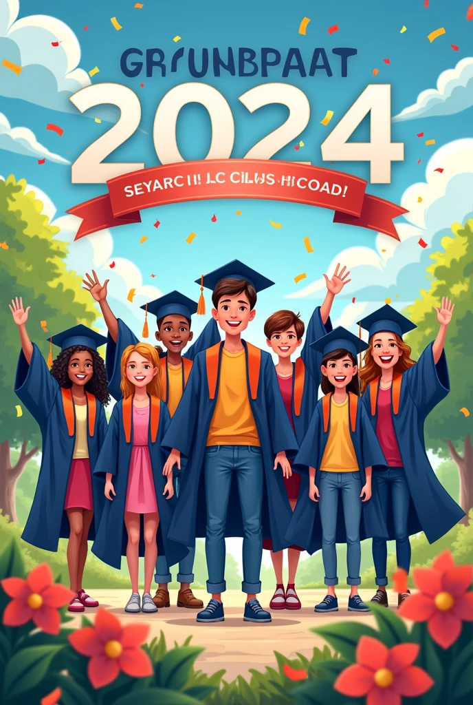 Poster for seventh grade graduates 2024