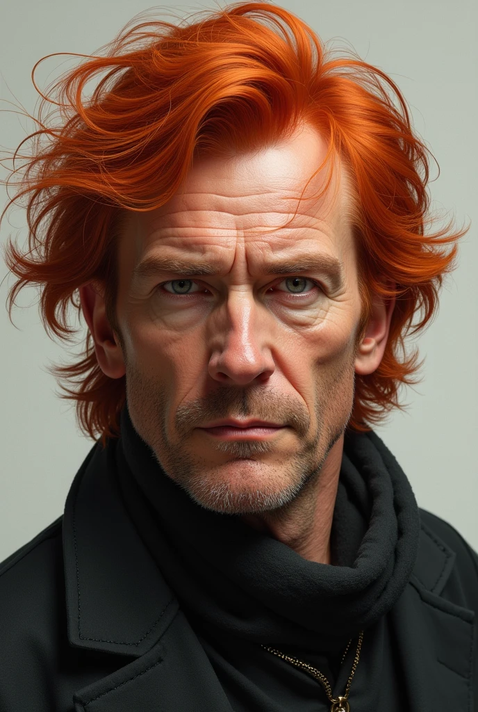 realistic man he hair like tomato