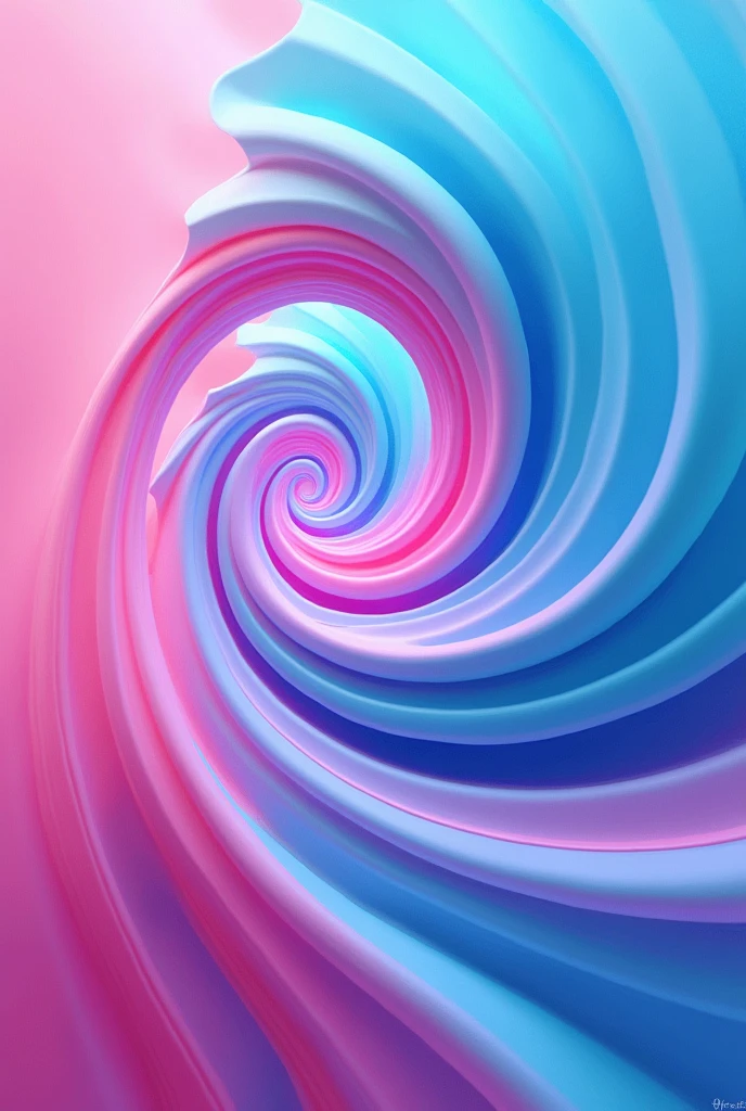 Highly detailed swirl gradient with cartoon look with Aqua colors, Cyan and Hot Pink